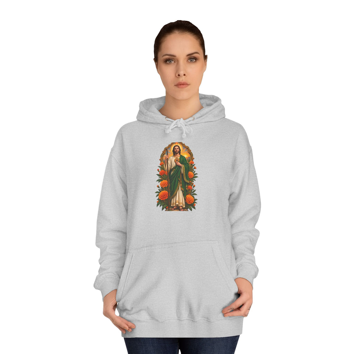 San Judas Tadeo Marigold Sun Arch Unisex Hoodie