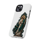 San Judas phone case with midnight blue compass artwork, detail view 12
