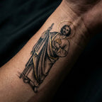 Eternal Hope: San Judas Tadeo Full-Arm Realistic Temporary Tattoo