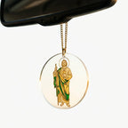 San Judas Tadeo Car Hanging Ornament - White Background